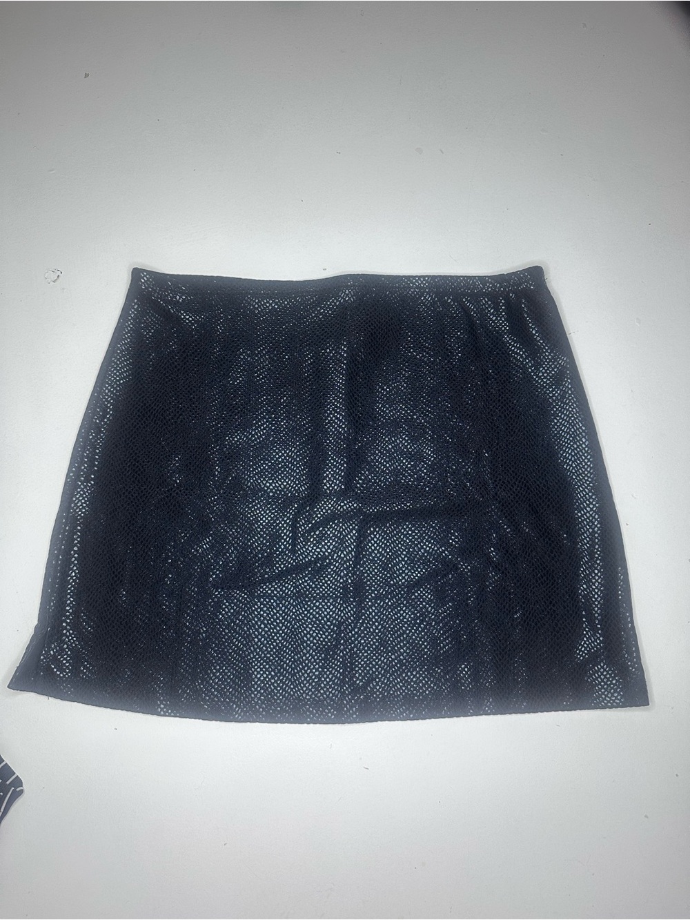 Vintage Forever 21 Black Foil Snakeskin Mini Skirt 90s